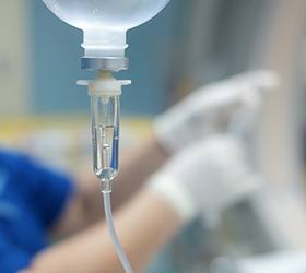 An IV drip