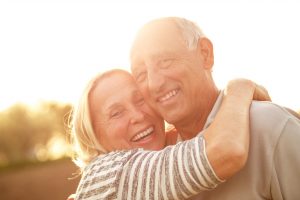 smiling older couple