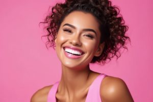 Smiling woman with beautiful white teeth